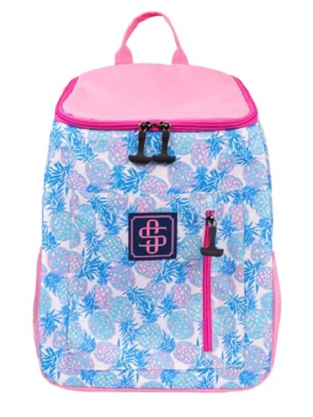 Simply Southern Juneshine Insulated Cooler Backpack Pink Blue Pineapple Like New